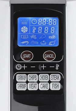 Control panel of the GoWISE USA AirFryer