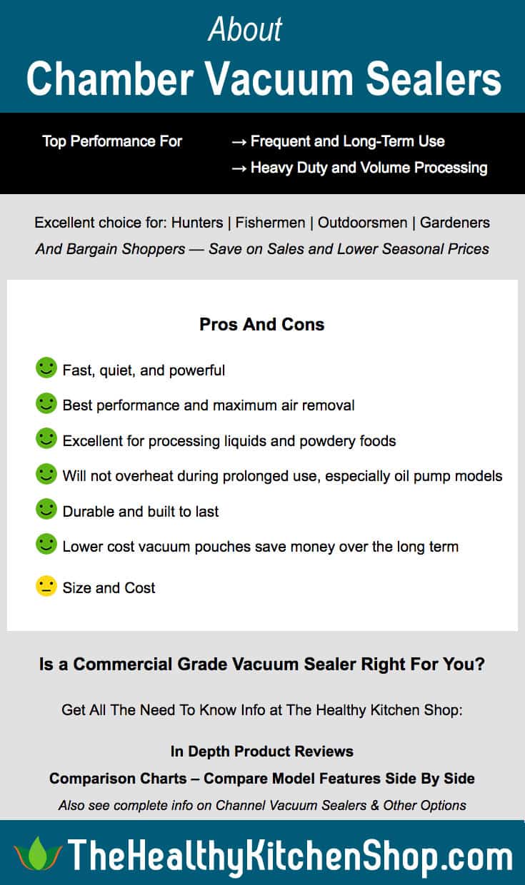 Vacuum Sealer Comparison Chart