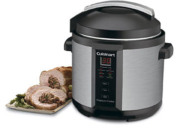Cuisinart CPC-600AMZ Electric Pressure Cooker, 1000-Watt 6-Quart, Brushed Stainless Exterior with Non-Stick Cooking Pot