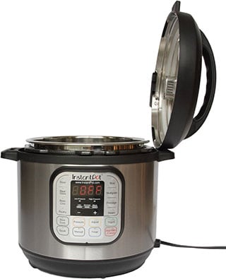 Side view of the Instant Pot IP-DUO60 7-in-1 Programmable Pressure Cooker