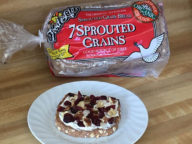 Cranberry Walnut Ezekiel Toast Breakfast at https://www.thehealthykitchenshop.com//
